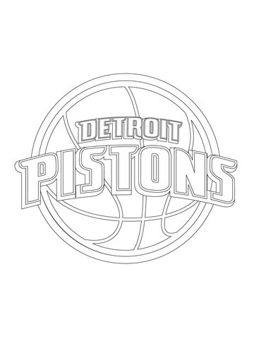 Detroit Pistons Logo  Coloring Page